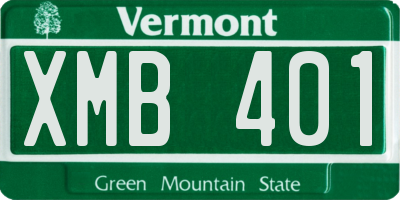 VT license plate XMB401