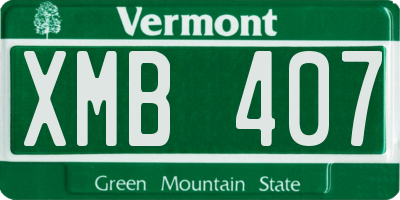 VT license plate XMB407