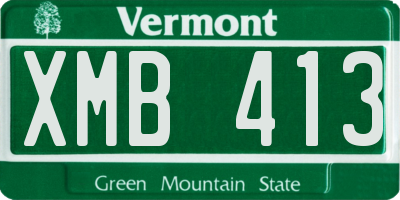 VT license plate XMB413