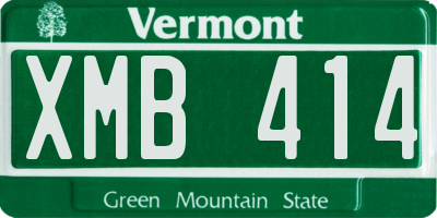 VT license plate XMB414