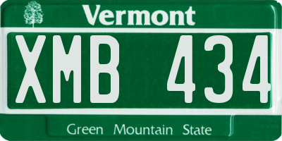 VT license plate XMB434