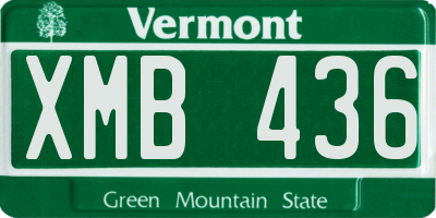 VT license plate XMB436