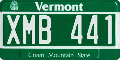VT license plate XMB441