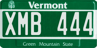 VT license plate XMB444