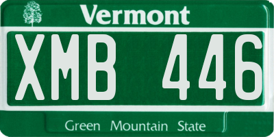 VT license plate XMB446