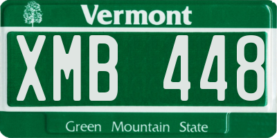VT license plate XMB448