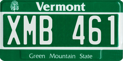VT license plate XMB461