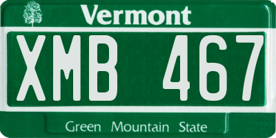VT license plate XMB467