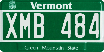 VT license plate XMB484