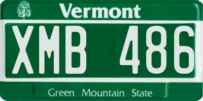 VT license plate XMB486