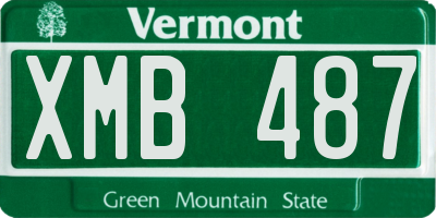 VT license plate XMB487