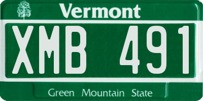 VT license plate XMB491