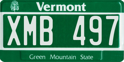 VT license plate XMB497