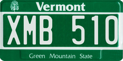 VT license plate XMB510