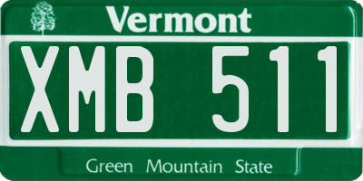 VT license plate XMB511