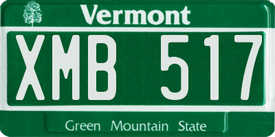 VT license plate XMB517