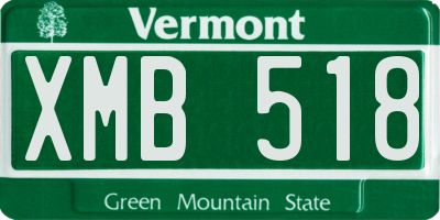 VT license plate XMB518