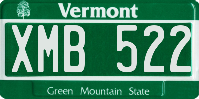 VT license plate XMB522