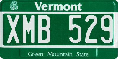 VT license plate XMB529