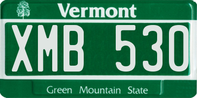 VT license plate XMB530