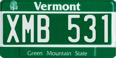 VT license plate XMB531