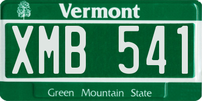 VT license plate XMB541