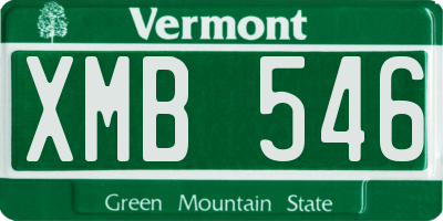 VT license plate XMB546