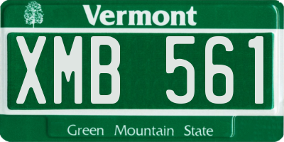 VT license plate XMB561