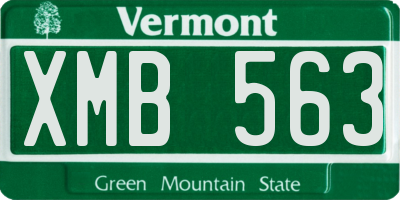 VT license plate XMB563