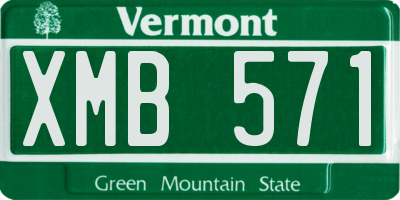 VT license plate XMB571