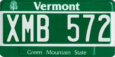 VT license plate XMB572