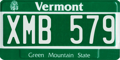 VT license plate XMB579