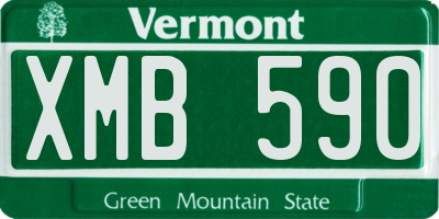 VT license plate XMB590