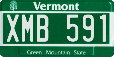 VT license plate XMB591