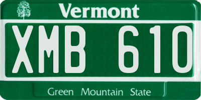 VT license plate XMB610