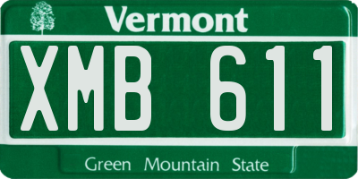 VT license plate XMB611