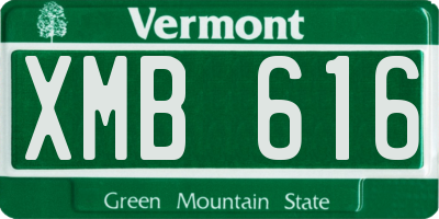 VT license plate XMB616