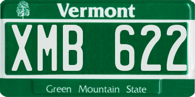 VT license plate XMB622