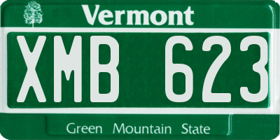 VT license plate XMB623