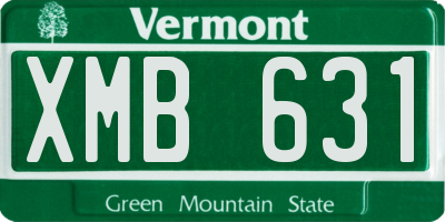 VT license plate XMB631