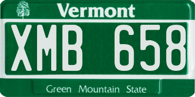 VT license plate XMB658