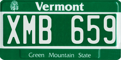 VT license plate XMB659