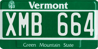VT license plate XMB664