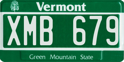 VT license plate XMB679