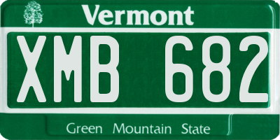 VT license plate XMB682