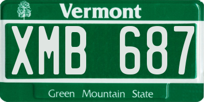 VT license plate XMB687