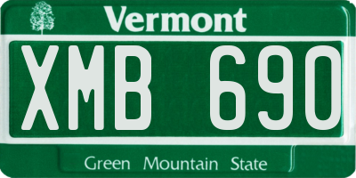 VT license plate XMB690