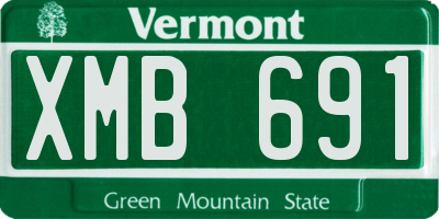 VT license plate XMB691