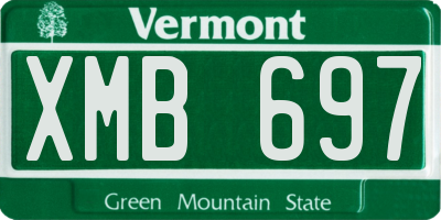 VT license plate XMB697