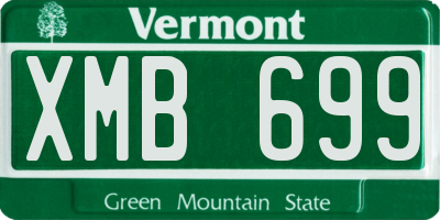 VT license plate XMB699